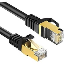 Happy Trend 3684 1 Metre Metal Uçlu Cat7 10GBPS 600MHZ Lan Ethernet Kablosu - RJ45 26AWG Bakır (1 Metre)