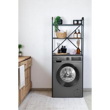 Happy Trend Ayaklı 3 Raflı Banyo Rafı Çamaşır Makinesi Üstü Dekoratif Organizer Askılık