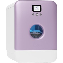 Happy Trend Taşınabilir, 3l Su Kapasiteli Mini Bulaşık Makinesi | Karavan, Tekne, Ofis ve Küçük Mutfaklar Için Bulaşık Makinesi, Lila Kapak