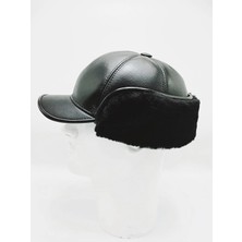 EratLeather Hakiki Deri Kürklü Pilot Şapka | Unisex Kışlık Sıcak Tutan Aviator Şapka