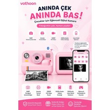 Happy Trend Anında Baskılı Fotoğraf Makinesi 16MP Dijital Kamera 1080P Video Wifi Telefon Destekli
