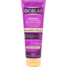 Happy Trend Kolajen & Keratin Onarıcı Dolgunlaştırıcı Saç Bakım Kremi 250 ml – Ince ve Yıpranmış Saçlar Için Hacim, Kolay Tarama ve Parlaklık