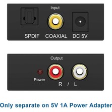 Happy Trend Dijital Analog Ses Dönüştürücü,toslink, Optik Çıkış To Rca Çevirme Dac Dijital Spdıf Koaksiyel Optik Dönüştürme L/r Rca, Toslink Optik Ses Adaptörü Için Ps4 Hd DVD Ev Sinema Sistemleri