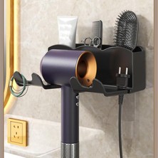 Happy Trend Saç Kurutma Makinası ve Banyo Malzemeleri Için Düzenleyici Askılık Stand - AL5053 (Siyah)