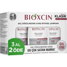 Happy Trend Klasik Bitkisel Kuru ve Normal Saçlar Için 3X300 ml Saç Dökülmesine Karşı Şampuan