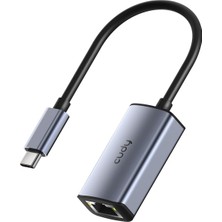 Happy Trend USB C - Ethernet Adaptörü, Gigabit Kablolu Ağ Adaptörü, Alüminyum RJ45 1000MBPS Thunderbolt Lan Adaptörü, Macbook, iPhone 15/16, Buhar Güvertesi, Anahtar ile Uyumludur