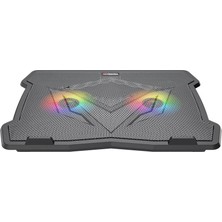 Happy Trend | CP2020 | Siyah | Laptop Soğutucu Stand | Çift Fan | Rgb Aydınlatma