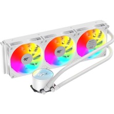 Happy Trend 360MM Beyaz Işlemci Sıvı Soğutucu - Am5 ve Intel LGA1700 Uyumlu