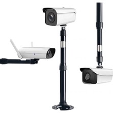 Happy Trend Metal Uzayabilen Döner Başlıklı Cctv Kamera Projeksiyon Duvara Monte Askı APARATI-AL5282 (Gümüş)