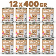 Wise Cat Tavuklu Yavru Kedi Konserve Maması 400 gr 12 Adet