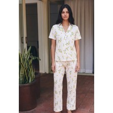 Night Çok Renkli Viskon Karışım Homewear Pijama Takımı