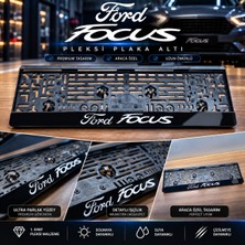 Ford Focus Pleksi Plaka Altı Parlak Siyah 2 Adet A Kalite Pleksi Cybill Store