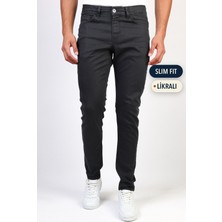 Hlt Jeans Erkek Antrasit Slim Fit Likralı Jean Kot Pantolon HLTHE001967