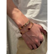 ArtB Design  Yonca Bileklik ve Kelepçe Bileklik Set