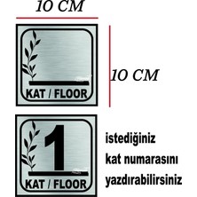  Kat Numarası Gümüş Metal Levha 1 Adet Istediğiniz  Kadar 10X10 cm Arkası Bantlı
