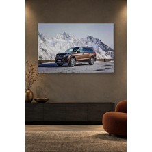 Fida Karlı Zirveler Önünde Kahverengi Mercedes Gls Canvas Tablo