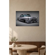 Fida Gri Klasik Amerikan Otomobili Canvas Tablo