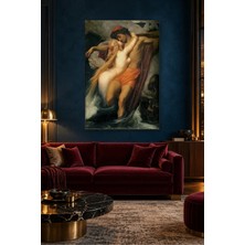Fida Frederic Leighton Balıkçıyı Kucaklayan Deniz Kızı Canvas Tablo