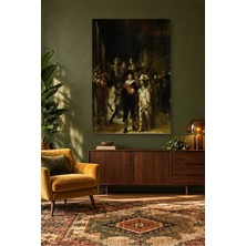 Fida Rembrandt Gece Devriyesi Dikey Detay Canvas Tablo