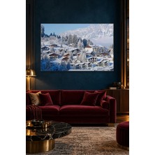 Fida Karlı Alp Köyü ve Dağlar Canvas Tablo