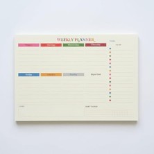 Odea Fark Tanıtım Tarihsiz A4 Haftalık Masa Planlayıcı – 80 Yaprak | 110GR. Ivory | Minimal Tasarım | Ofis & Ev Için Haftalık Takip (Ingilizce)