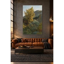 Fida Corot Dağ Yamacında Ağaç Etüdü Canvas Tablo