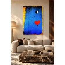 Fida Joan Miró Mavi Fonda Kırmızı Kalpli Dansçı Canvas Tablo