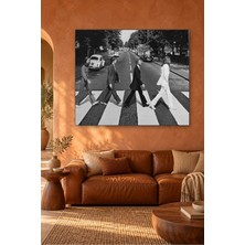 Fida Siyah Beyaz Abbey Road Yaya Geçidi Canvas Tablo