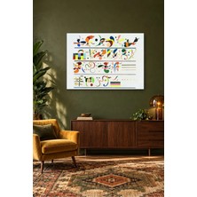 Fida Kandinsky Beyaz Zeminde Renkli Biçimler Silsilesi Canvas Tablo