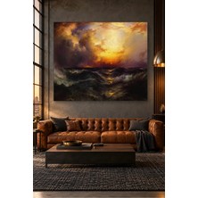 Fida Thomas Moran Okyanusta Fırtınalı Gün Batımı Canvas Tablo