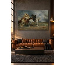 Fida Eugene Fromentin Çölde Kum Fırtınasına Yakalananlar Canvas Tablo