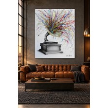 Fida Ashvin Harrison Renk Saçan Gramofon Canvas Tablo