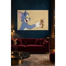 Fida Tom ile Jerry El Sıkışırken Canvas Tablo
