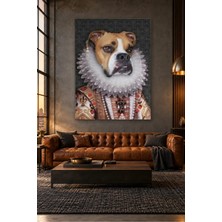 Fida Dantel Yakalı Kraliçe Boxer Canvas Tablo