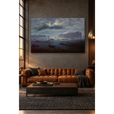 Fida Caspar David Friedrich Ay Işığında Kayalık Kıyı ve Kuzey Denizi Canvas Tablo