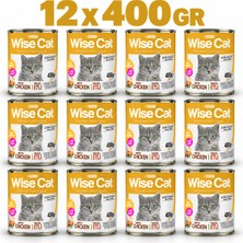Wise Cat Tavuklu Yetişkin Kedi Konservesi 400 gr x 12 Adet