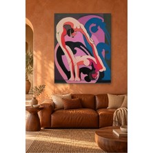 Fida Kirchner Pembe Mavi Fonda Iki Akrobat Canvas Tablo
