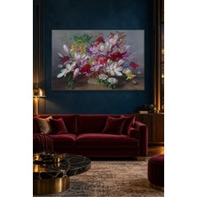 Fida Sepette Manolya ve Leylak Buketi Canvas Tablo