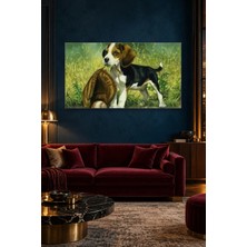 Fida Beyzbol Eldivenli Beagle Yavrusu Canvas Tablo