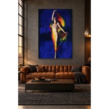 Fida Gökkuşağı Tüllü Oryantal Dansçı Canvas Tablo