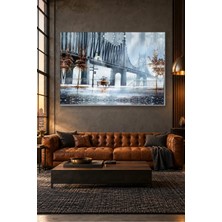 Fida Yağmurlu Günde Brooklyn Köprüsü Canvas Tablo