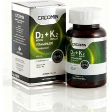 Cadomin D3-K2 Vitaminleri Takviye Edici Gıda 1000 Mg 60 Kapsül