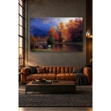 Fida Albert Bierstadt Sonbahar Gölünde Inekler Canvas Tablo