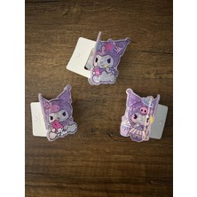 Gülümse Gel Kuromi My Melody 3 Adet Mandal Toka  Kıskaçlı Toka Kawai Japon Y2K Kpop Kore