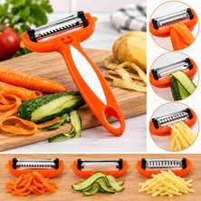 Şirin Home 3in1 Çok Fonksiyonlu 3 Başlıklı Sebze Soyacak – Jülyen Doğrama ve Soyma Aparatı