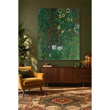 Fida Klimt Ayçiçekli Kır Bahçesi Canvas Tablo