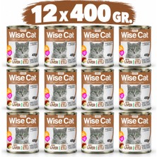 Wise Cat Ciğerli Yetişkin Kedi Konservesi 400 gr x 12 Adet