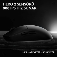 Universal Pro 2 Lıghtspeed Kablosuz Oyun Mouse'u, Hero 2 32K Dpı Sensör, 500+ Ips, Usb-C Şarj, 4 Özelleştirilebilir Tuş, Sağ ve Sol Elle Kullanıma Uygun, Pc/mac Için, Siyah