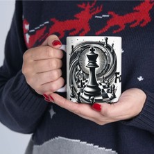 Santranç Kupa Bardak Kişiye Özel Kupa Bardak Chess Mug Chess Coffee Mug