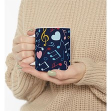 Müzik Kupa Bardak Music Mug Arkadaşa Hediye Müzik Öğretmeni Kupa Bardak
